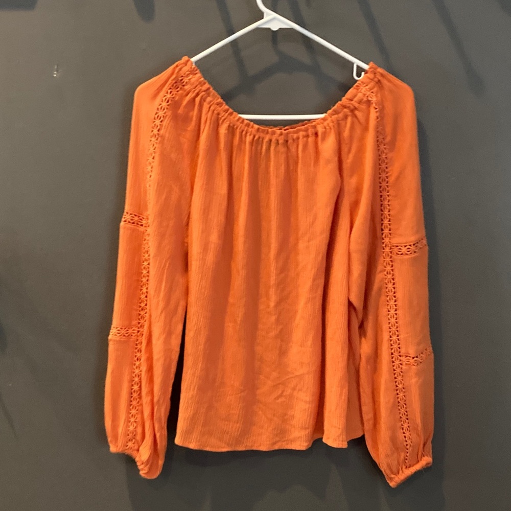 Sanctuary cute long sleeved orange boho blouse excellent condition size small